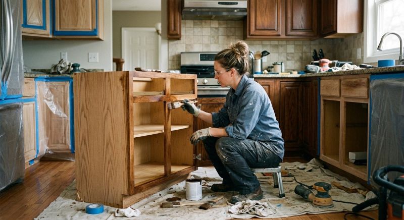 Kitchen Cabinet Staining in Indianapolis, IN